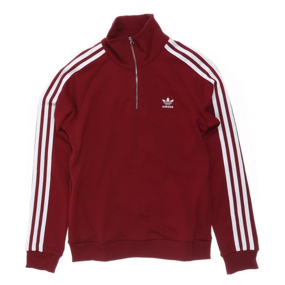 Adidas maroon quarter zip